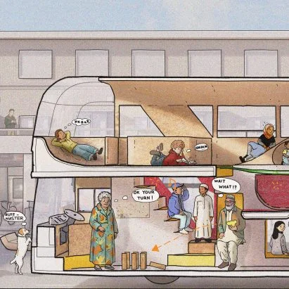 RUA Studio's Playdeck Transforms London Buses into Community Playgrounds