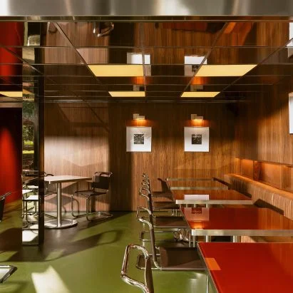 Retro Vibes: Revamped Turin Bar Blends 1960s Office Aesthetics with Modern Design